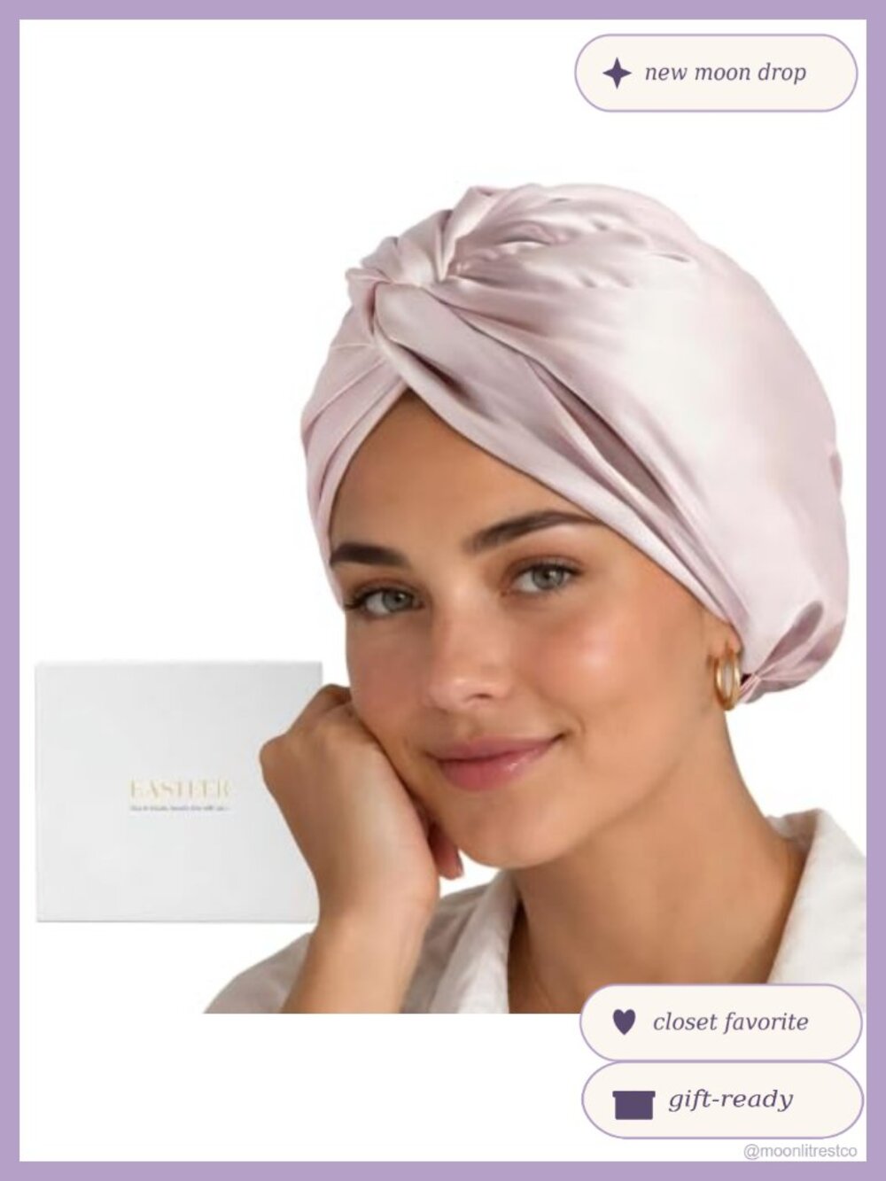 100% Mulberry Silk Sleep Bonnet Double-Layer Adjustable Hair Care